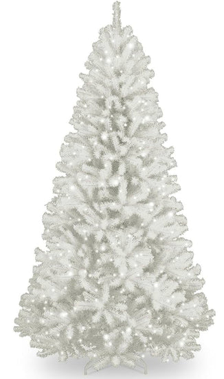 7' White Pre-Lit Christmas Tree