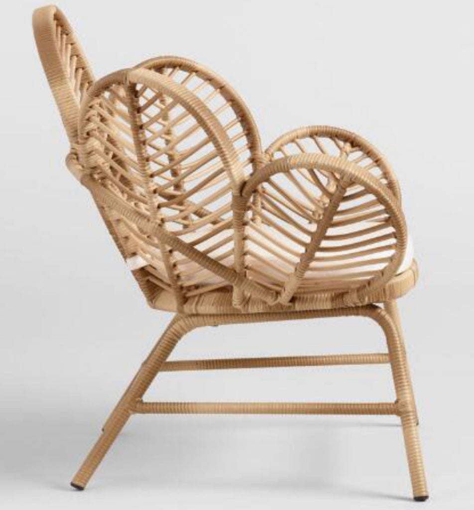 Rattan cheap petal chair