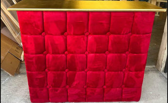 Red Velvet Tufted Bar