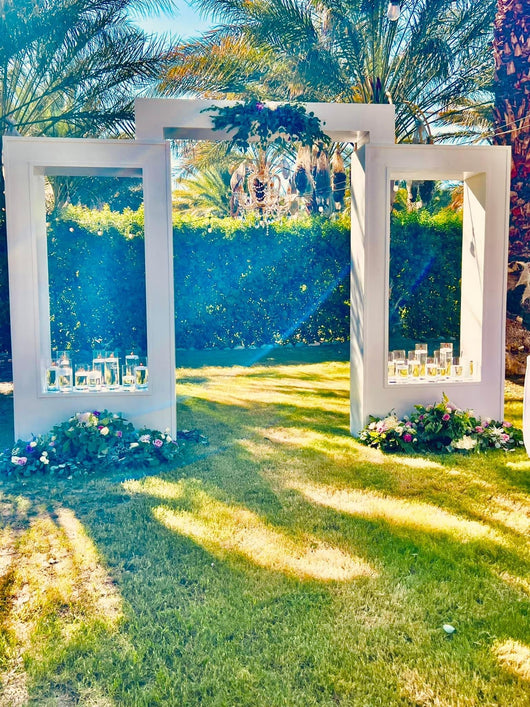 White Window Arch Backdrop