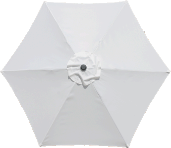 White 9’ Market Umbrella with base