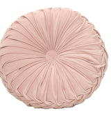 Round Blush Pleated Pillow