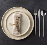 10.5" Ivory Ceramic Dinner Plate