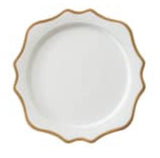 13" White & Gold Sunflower Charger Plate