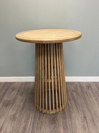 Wood Slatted Cocktail Table