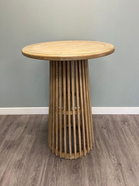 Wood Slatted Cocktail Table