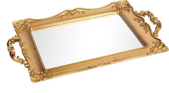 Gold Ornate Mirrored Tray