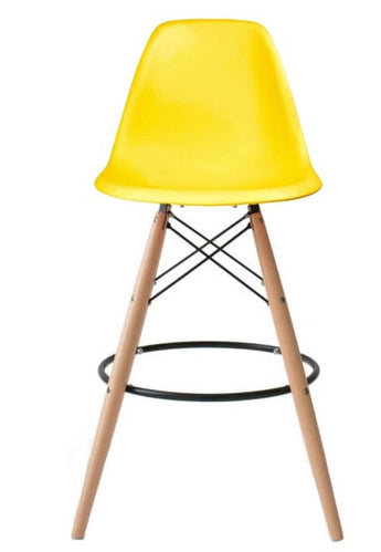 Yellow Eames Barstool