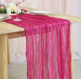 Magenta Gauze Table Runner