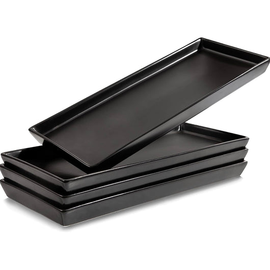 Black Matte Rectangle Platter
