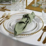 Gold Beaded Glass Charger Plate