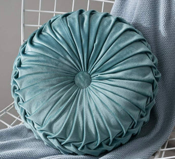 Light Blue Pleated Pillow