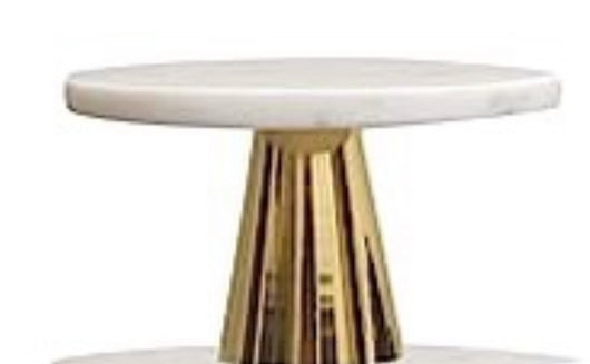Gold Marble Pedestal Cake Stand