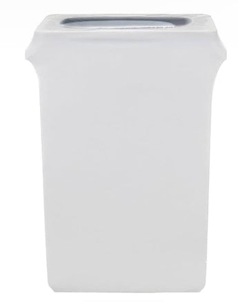 Slim Jim - 23 Gallon - White Spandex Trash Can Cover