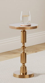 Vintage Metal Brass Accent Table