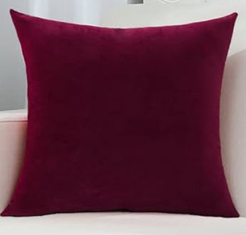 Burgundy Velvet Throw Pillow