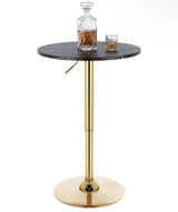 Black and Gold Adjustable 27.9"-35.4" Table