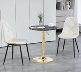 Black and Gold Adjustable 27.9"-35.4" Table