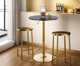 Black and Gold Adjustable 27.9"-35.4" Table