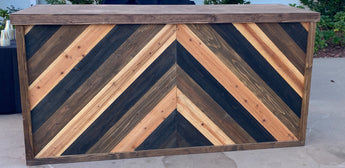 8' Mixed Wood Chevron Bar