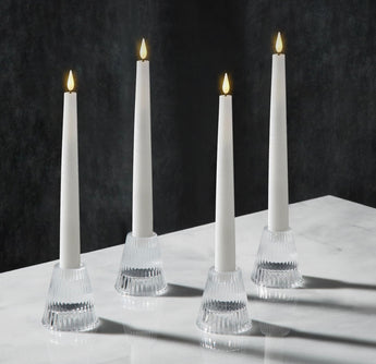 Lucida Clear Glass Taper Candle Holder