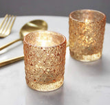 Champagne Gold Glass Votive