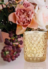 Champagne Gold Glass Votive