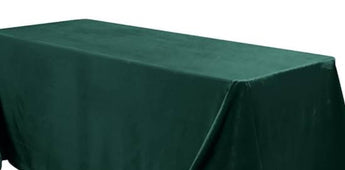 Hunter Green Queens Velvet Table Drape