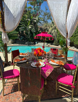 Pink Tabletop Bali Umbrella Centerpiece