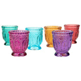 Mismatched Jewel Tone Colored Candle Holder
