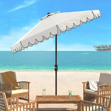 8.5’ Black and White Scalloped Umbrella