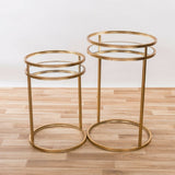 Gold Glass Nesting Tables