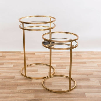 Gold Glass Nesting Tables