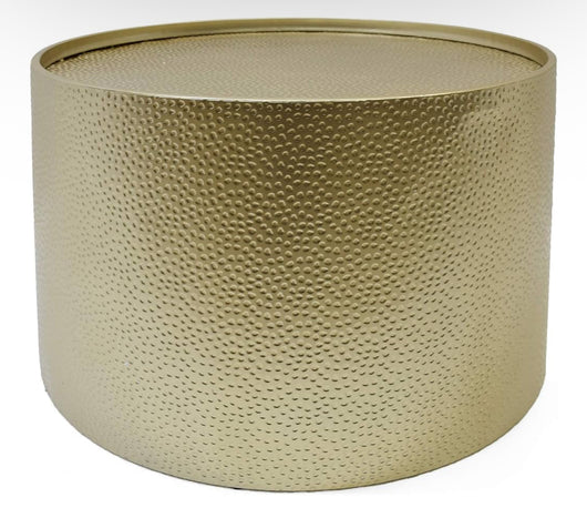 Gold Modern Round Hammered Coffee Table