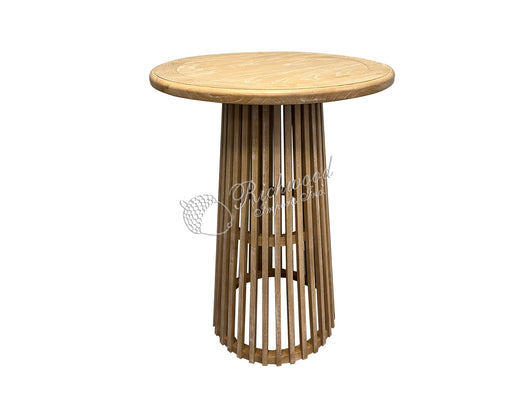 Wood Slatted Cocktail Table