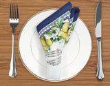 Blue Trim Lemon Napkin