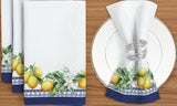 Blue Trim Lemon Napkin
