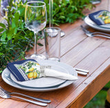 Blue Trim Lemon Napkin