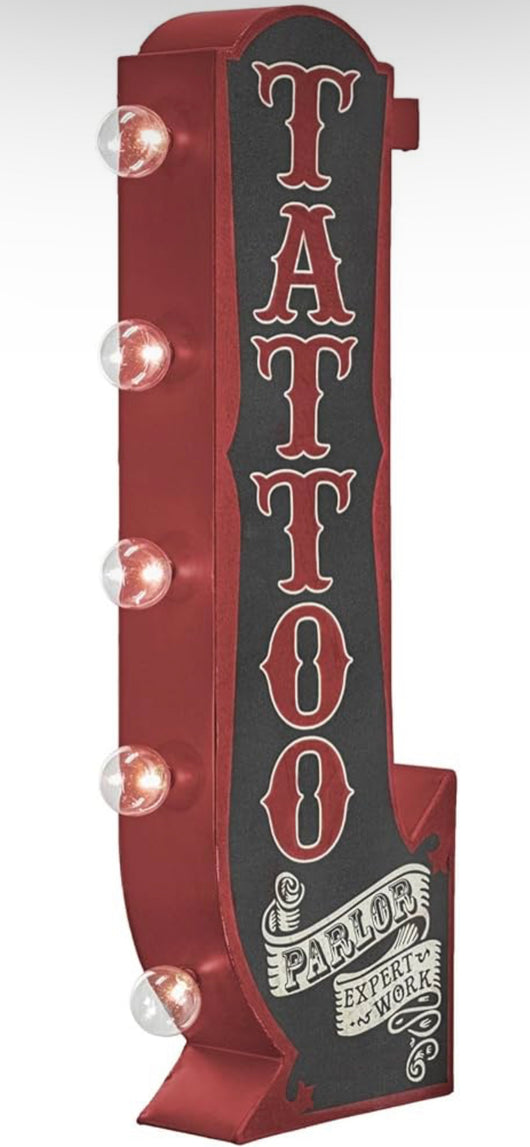 Tattoo Parlor Vintage Inspired Double-Sided Marquee LED Sign