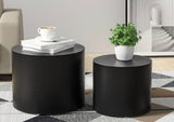 Black Round Wooden Nesting Tables