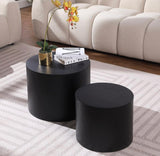 Black Round Wooden Nesting Tables