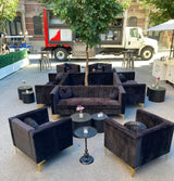 Black Round Wooden Nesting Tables