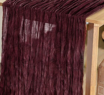 13' Burgundy Gauze Table Runner