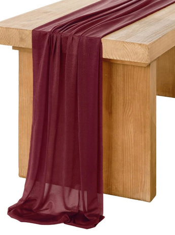 14' Burgundy Sheer Table Runner