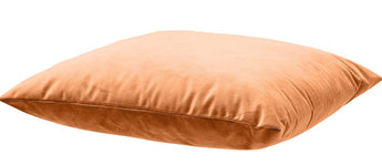 Terracotta Orange Velvet Fleece Decorative Throw Pillows - 18