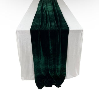 Hunter Green Velvet Table Runner