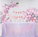 90” x 132” Lilac Shiny Stretch Tablecloth