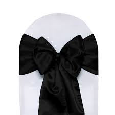 Black Satin Sash