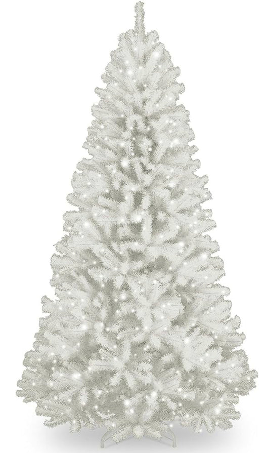 7' White Pre-Lit Christmas Tree