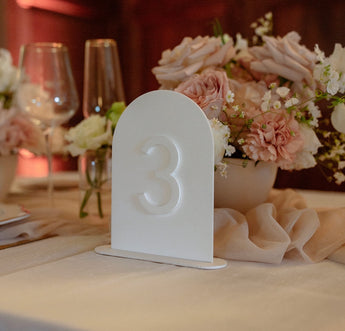 White Acrylic Table Numbers